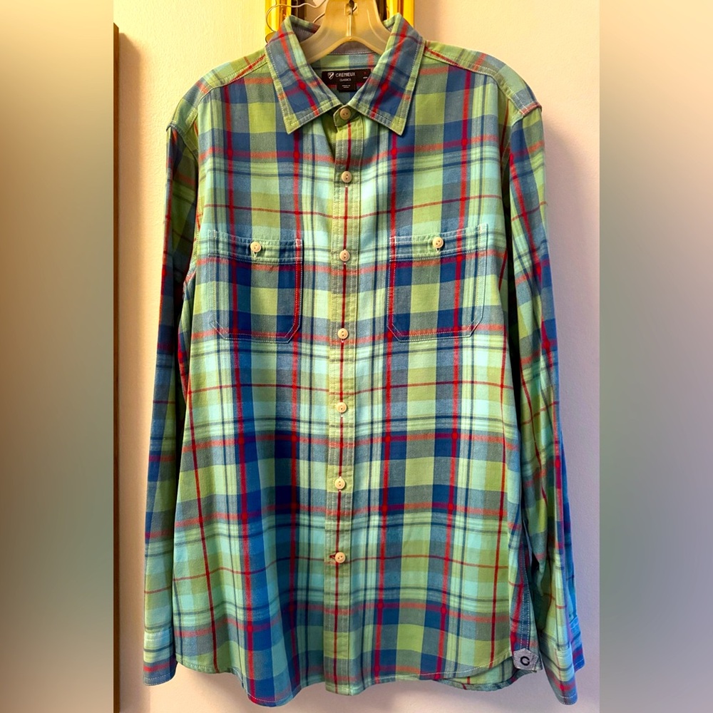 NWOT Cremieux Blue Label long Sleeve Woven Flannel Shirt